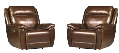 Casual Zero Gravity Power Recliner with Power Headrest (Set of 2)
