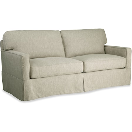 Transitional 2-Cushion Slipcover Sofa with Blend Down Cushions