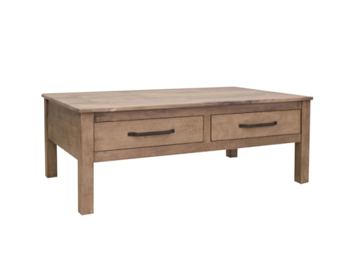 Transitional Cocktail Table with Casters
