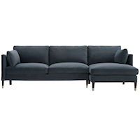 Transitional 2-Piece Sectional Sofa with Cloud Cushion