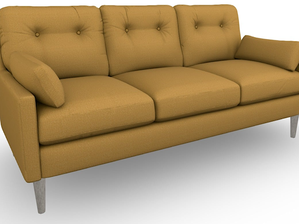 Stationary Sofa With Two (2) Pillows