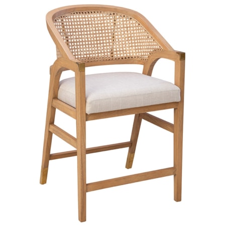 Counter Stool with Cane Back