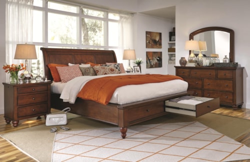Transitional 4-Piece Queen Bedroom Set