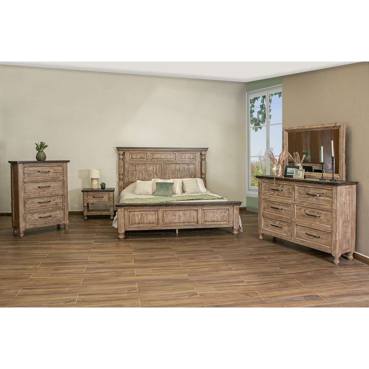 International Furniture Direct Stone Bedroom Chest