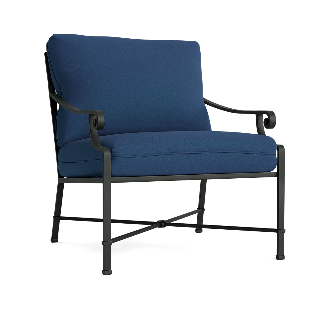 Scroll-Arm Lounge Chair