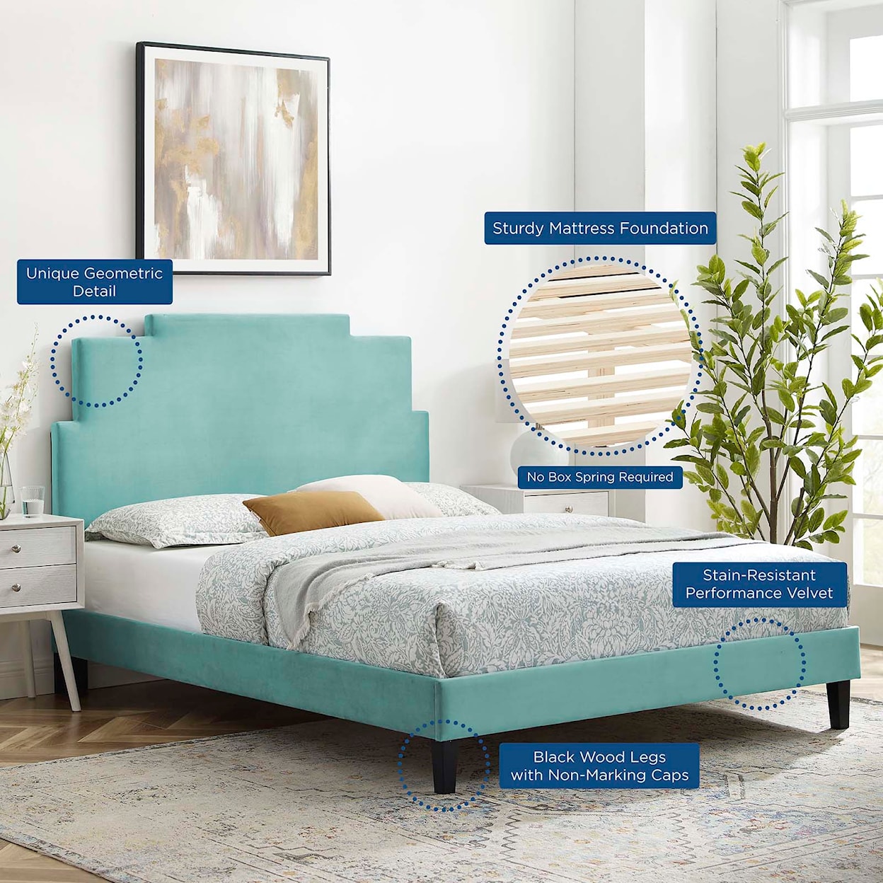 Modway Lindsey Queen Platform Bed