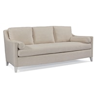 Transitional Sofa with Cylinder Throw Pillows