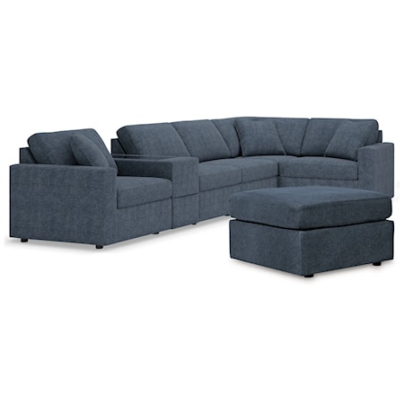 6-Piece Sectional And Ottoman