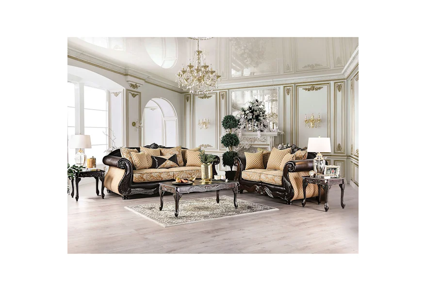 Aislynn Sofa and Loveseat Set by Furniture of America - FOA at Del Sol Furniture
