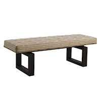 Contemporary Luxor Upholstered Bench