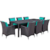 Modway Convene Outdoor 9 Piece Dining Set