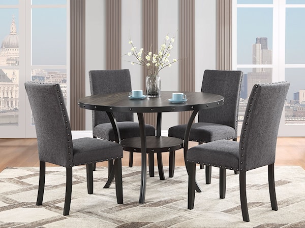 Dining Table Set with 4 Dining Chairs