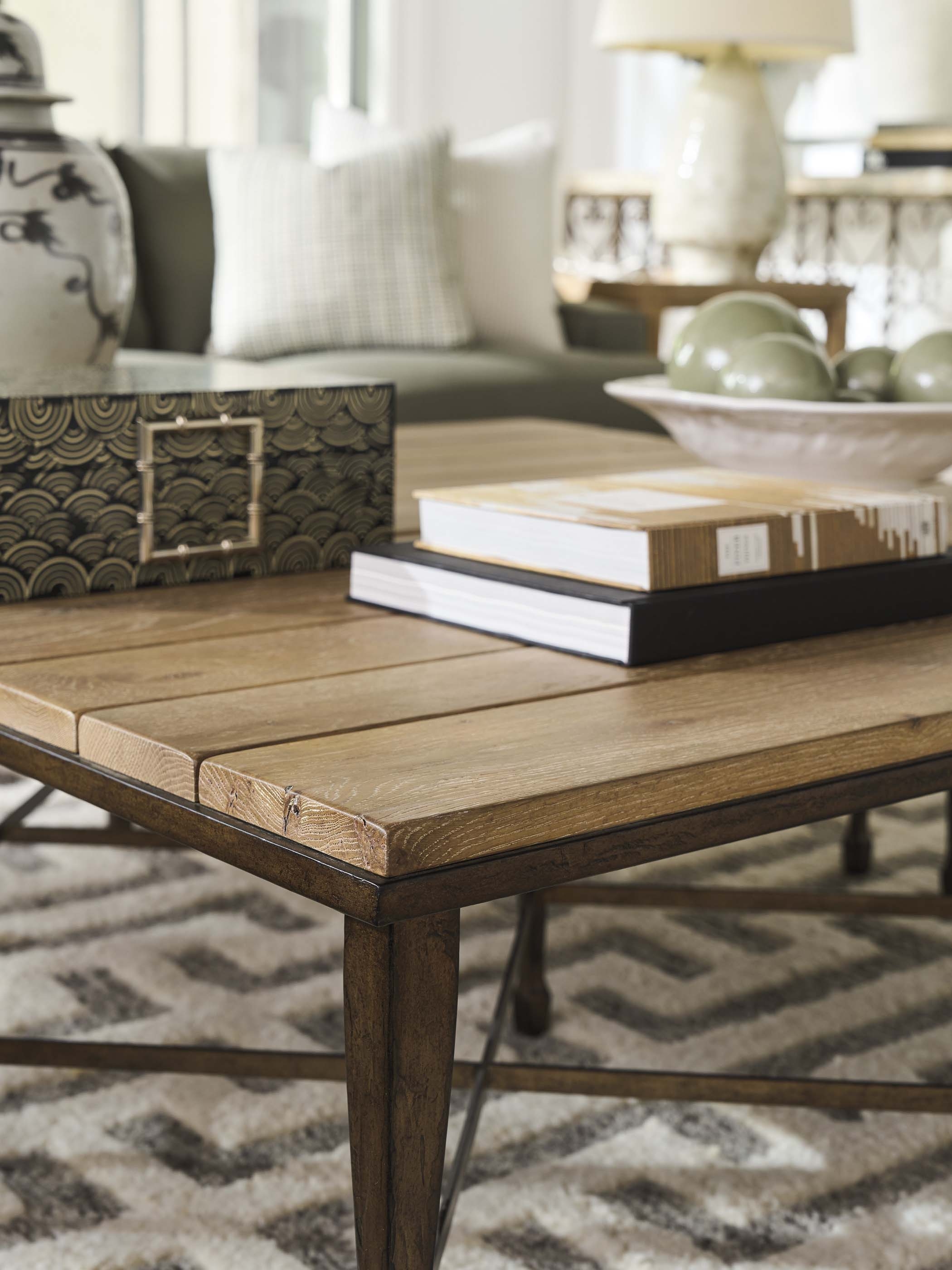 Barclay Butera Montecito Catalonia Rectangular Metal Cocktail Table