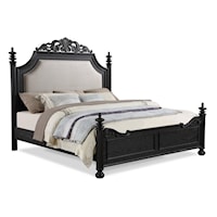 Kingsbury Traditional Upholstered King Arched Bed