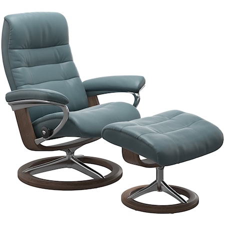 Medium Opal Signature Recliner &amp; Ottoman