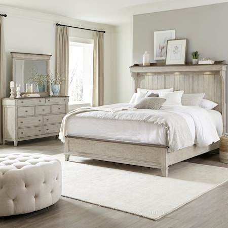 3-Piece King Mantle Bedroom Set