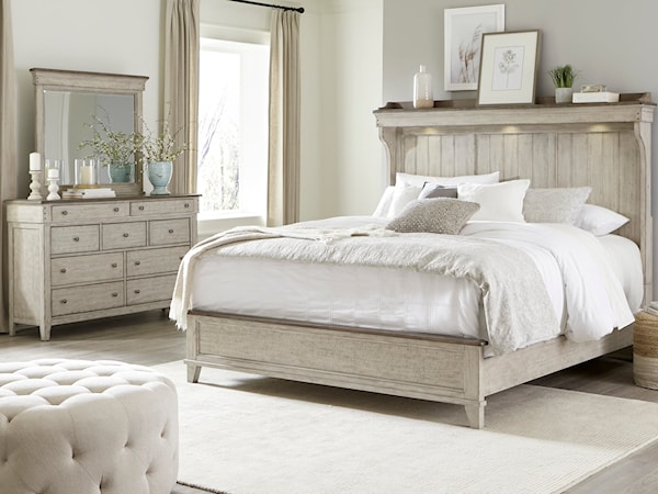 3-Piece King Mantle Bedroom Set