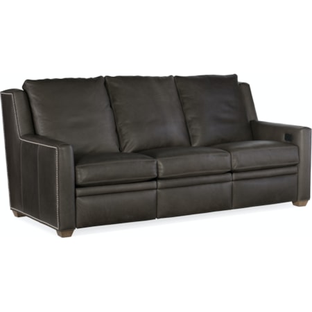 Reclining Sofa with Nailhead Trim