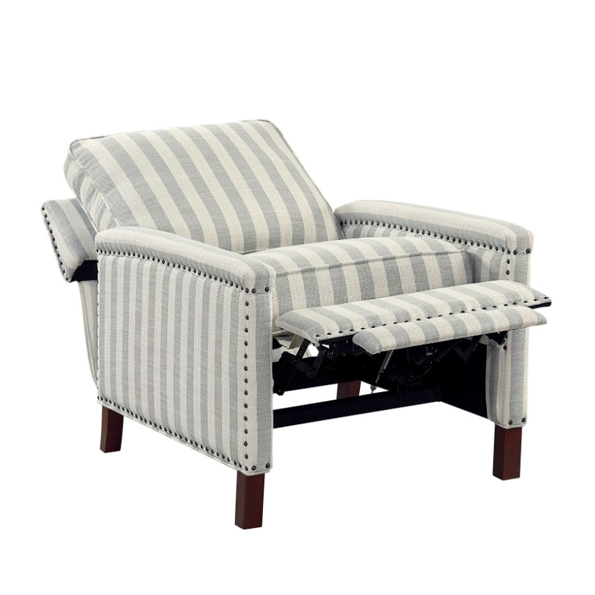 Homelegance Landrum Striped Push-Back Reclining Chair