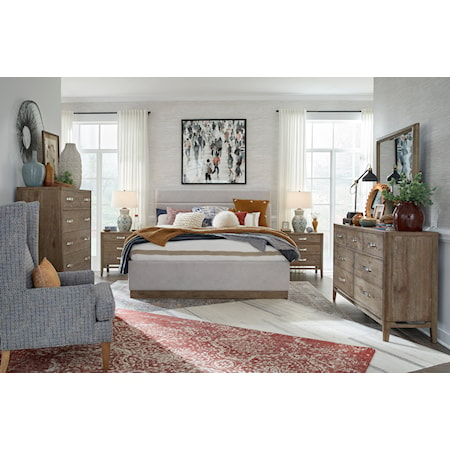 Queen Upholstered Panel Bed