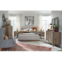 Transitional Upholstered California King Bedroom Group