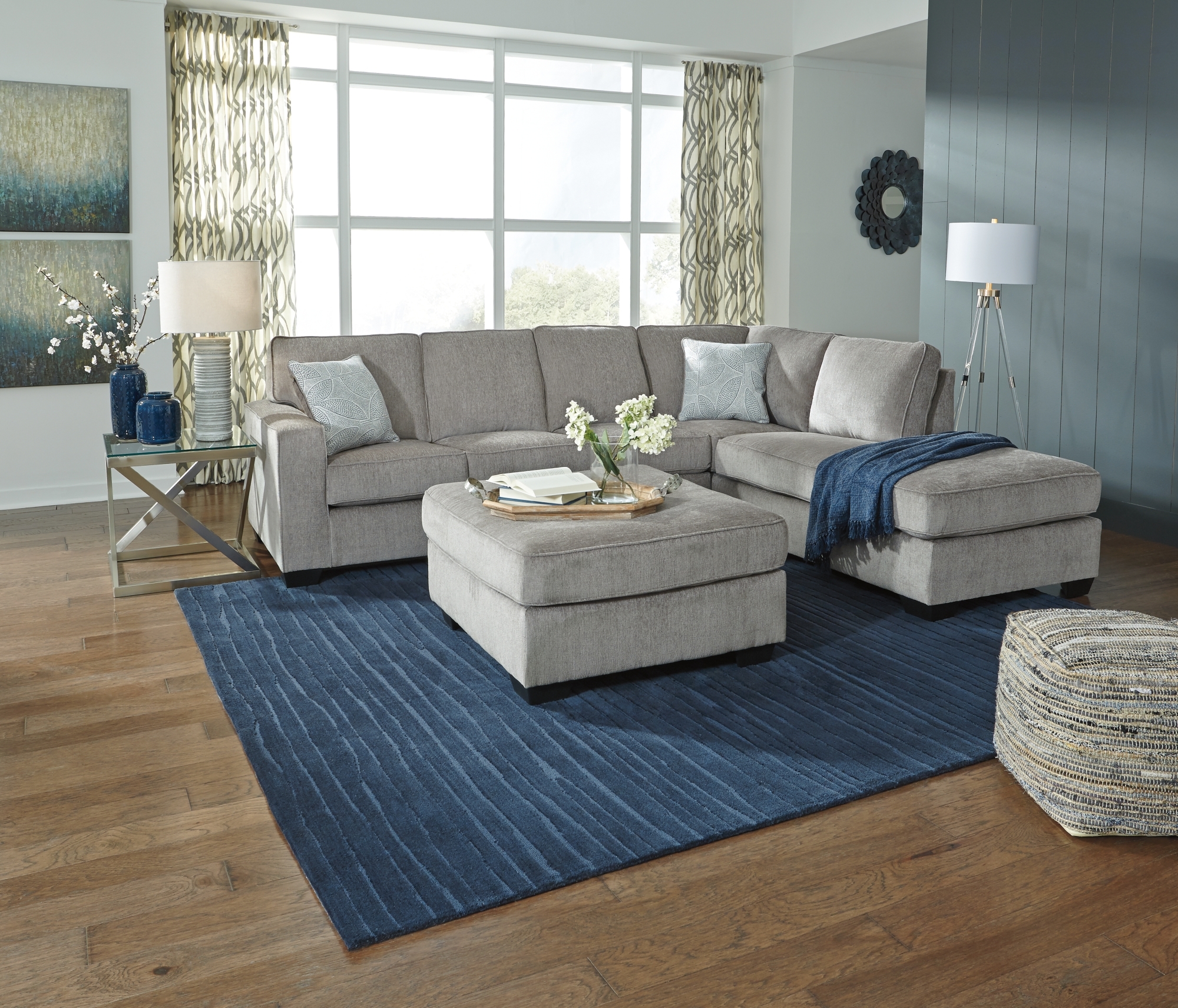 Signature Design by Ashley Altari Sleeper Sectional, Loveseat & Ottoman