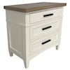 Parker House Americana Modern 3 Drawer Nightstand with charging station