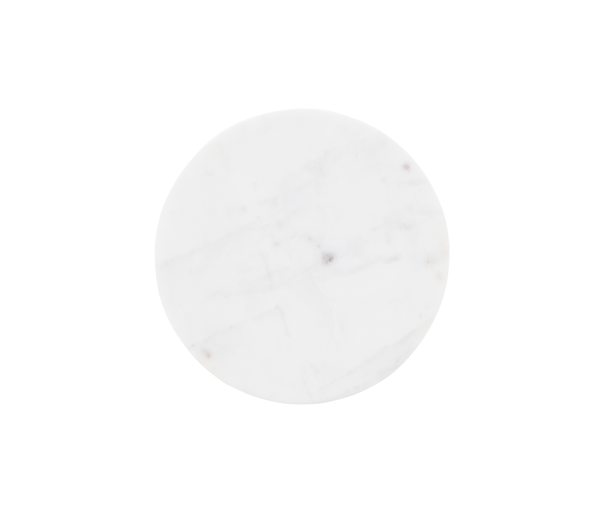 Spiral Drink Table White Marble