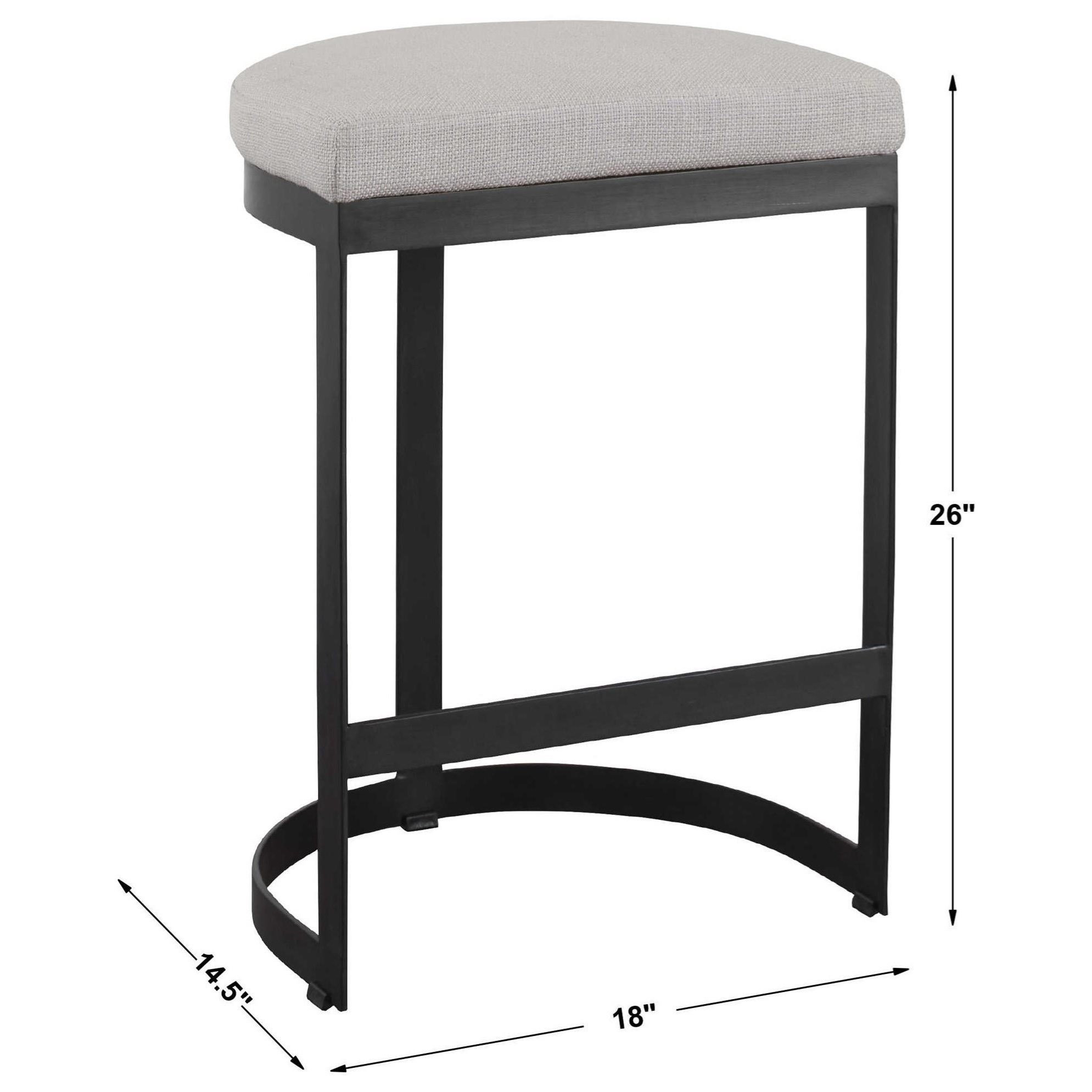 Uttermost Accent Furniture - Stools Ivanna Black Iron Counter Stool
