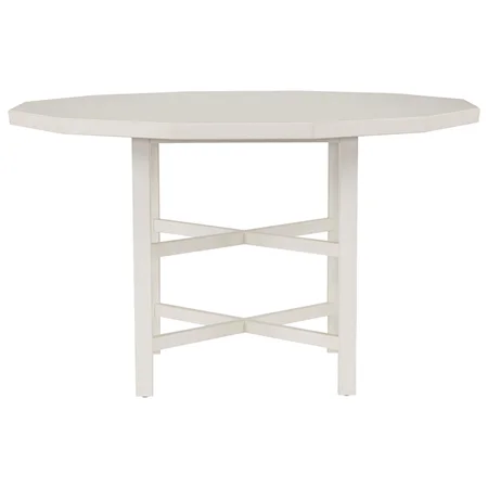 Coastal Round Dining Table with Crisscross Base