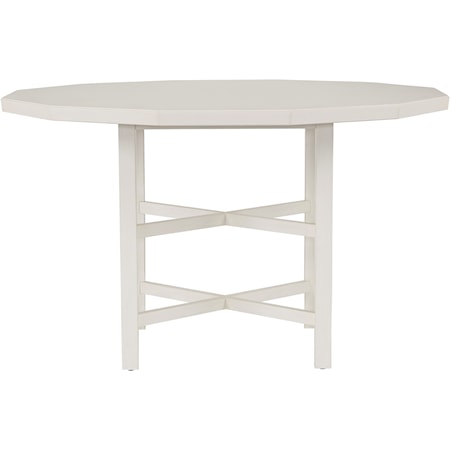 Coastal Round Dining Table with Crisscross Base