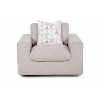 Contemporary Chair with Throw Pillow