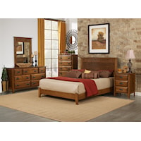 Summit Transitional 5-Piece Queen Panel Bed Bedroom Set