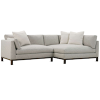 Contemporary 2-Piece Sectional Sofa with Bench Seat Cushioning