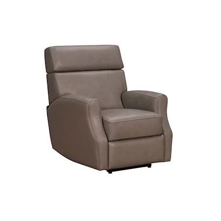 Transitional Power Recliner with Power Forward Adjustable Headrest