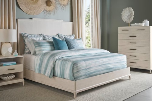 Casual Coastal 3-pc. King Panel Bedroom Set with Tall Chest