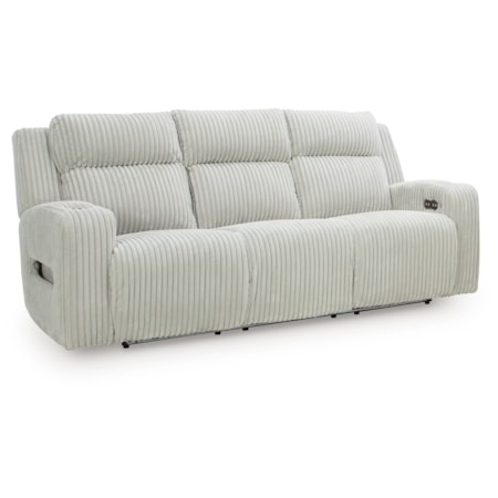 Pwr Rec Sofa With Adj Headrest