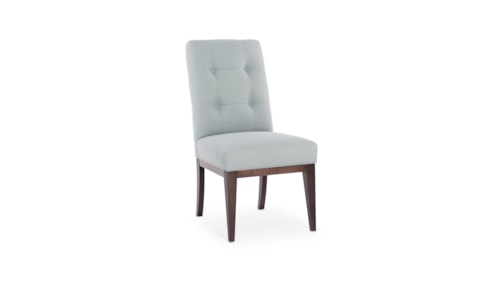 Transitional Upholstered Dining Room Side Chair with Button Tufting