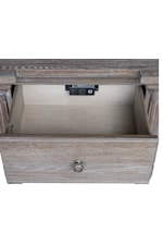 Cottage Creek Furniture Summit Rustic 2-Drawer Nightstand with USB and Power Port