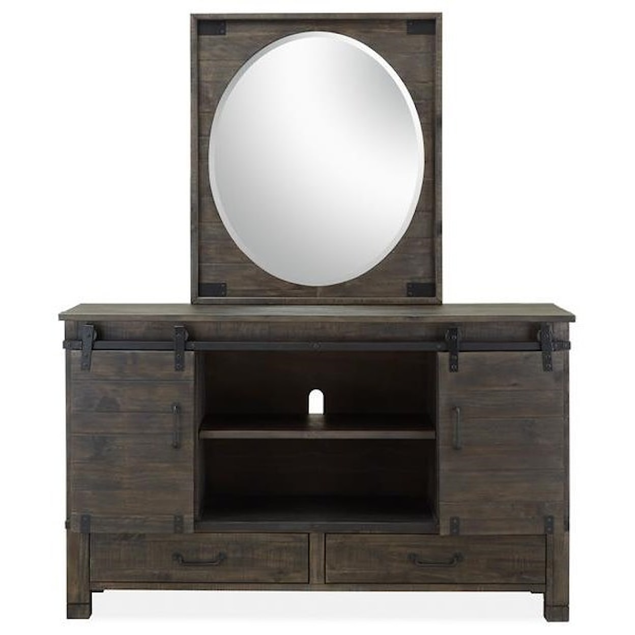 Magnussen Home Abington Bedroom Dresser and Mirror Set