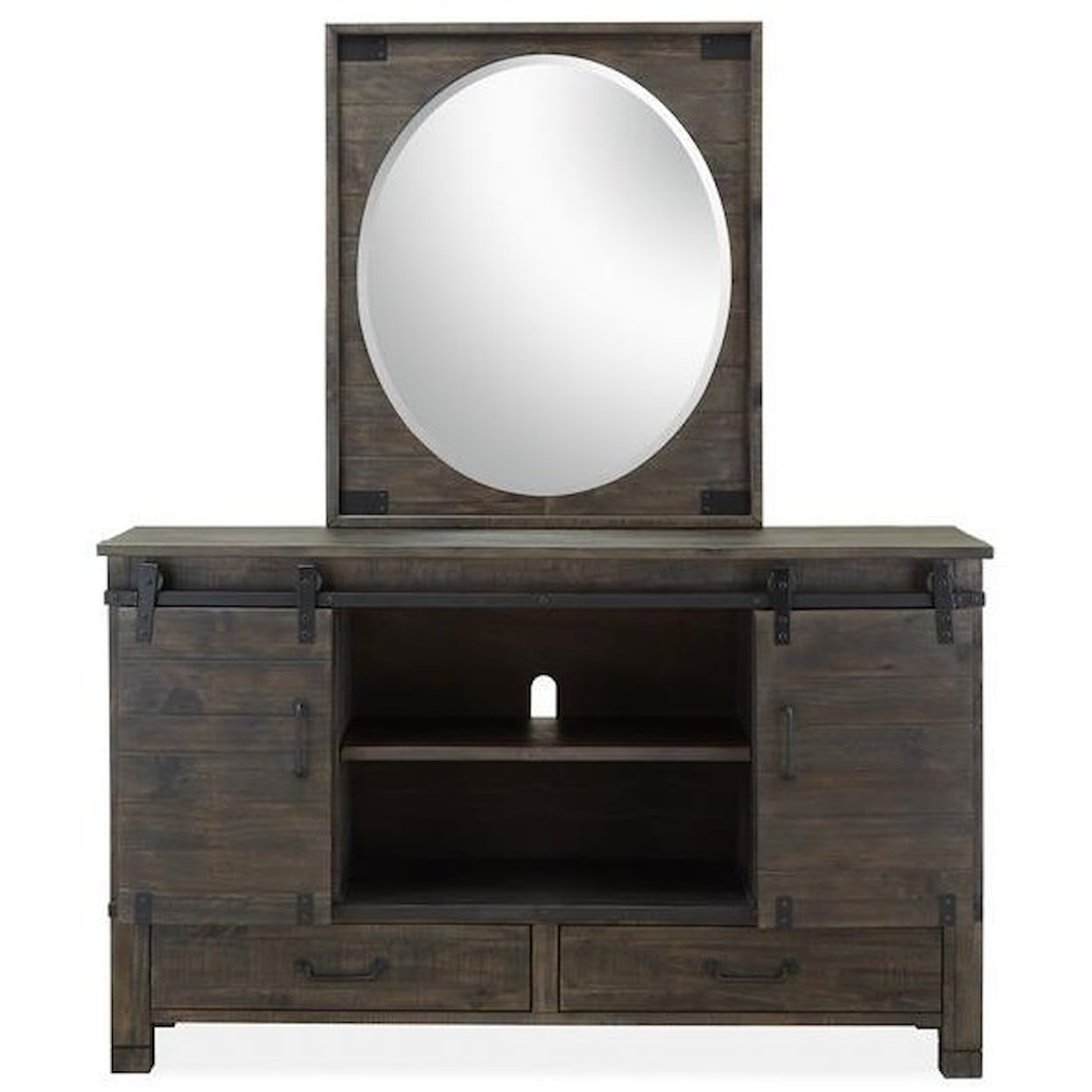 Magnussen Home Abington Bedroom Dresser and Mirror Set