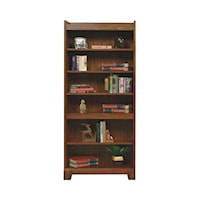 Traditional Open Bookcase with Adjustable Shelving