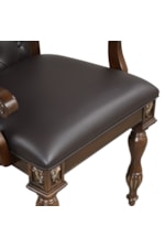 New Classic Maximus Traditional Dining Arm Chair with Button Tufting