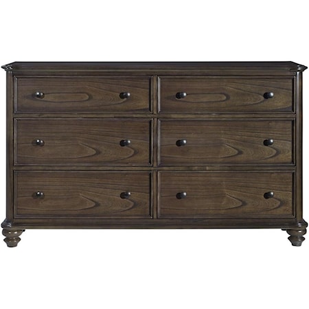 Traditional 6-Drawer Dresser