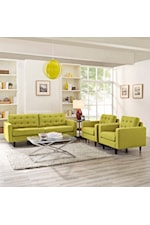 Modway Empress Empress Contemporary Upholstered Tufted Sofa - Wheatgrass