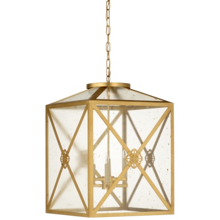 Shaulis Gold Fleck Lantern - Gold