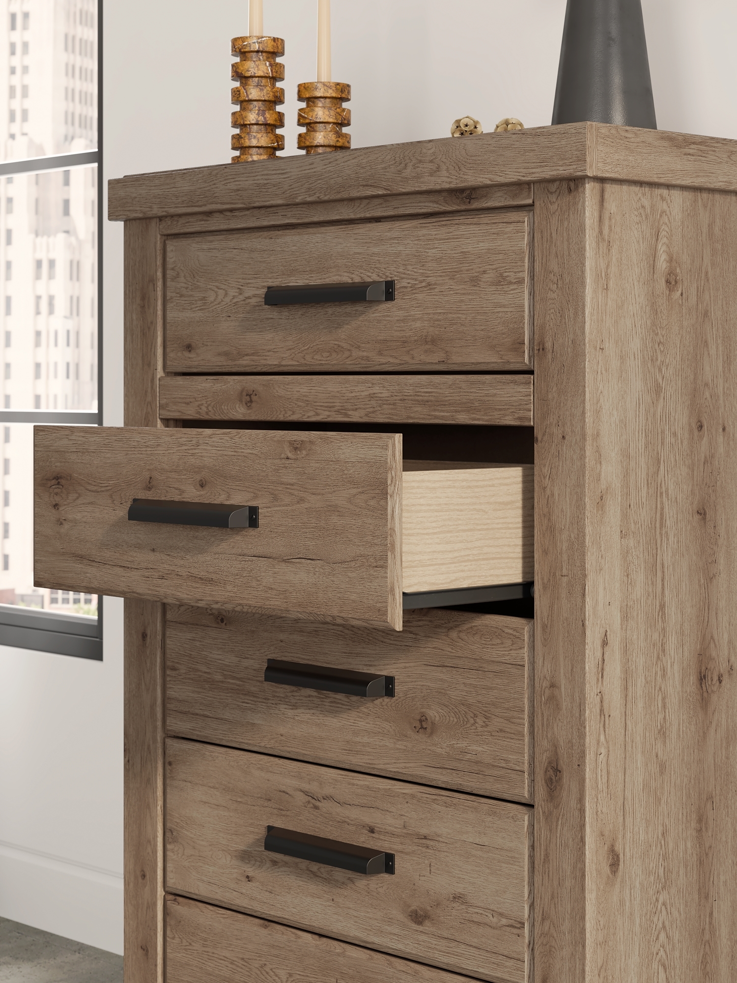 Signature Design by Ashley Oliandon Five Drawer Chest