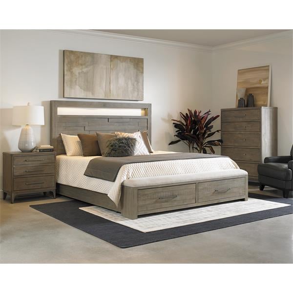 Queen Panel Storage Bed