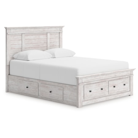 Queen Panel Storage Bed