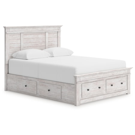 Queen Panel Storage Bed
